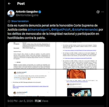 Antonio Sanguino compartió su denuncia