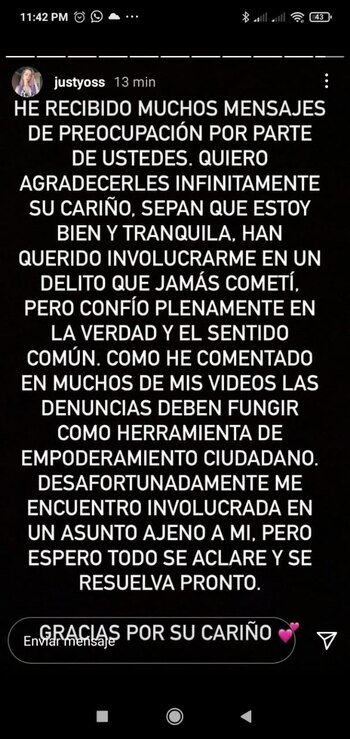 (Foto: Captura de pantalla @Justyoss)