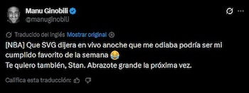 La divertida respuesta de Manu tras la reflexión de Stan