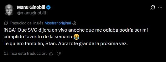 La divertida respuesta de Manu tras la reflexión de Stan