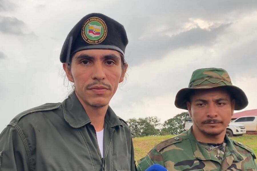 Andrey Avendaño, comandante del Frente 33 de las disidencias de las Farc, reafirmó que su grupo no contempla la desmovilización inmediata - crédito red social Facebook
