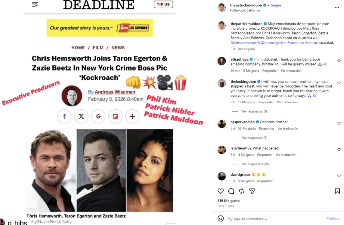 El actor mostró entusiasmo por su último proyecto cinematográfico,