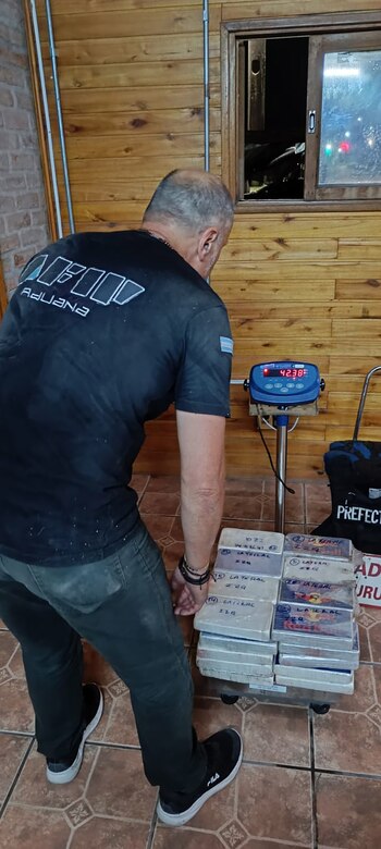 Los ladrillos con droga encontrados