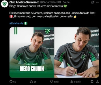 Diego Churín fue anunciado como