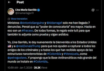 Lina Garrido contestó a las
