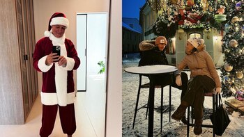 Los famosos celebran la Navidad 2023 (Montaje con imágenes de Instagram)