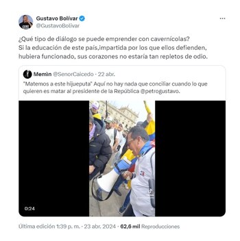 Con esta publicación, el director