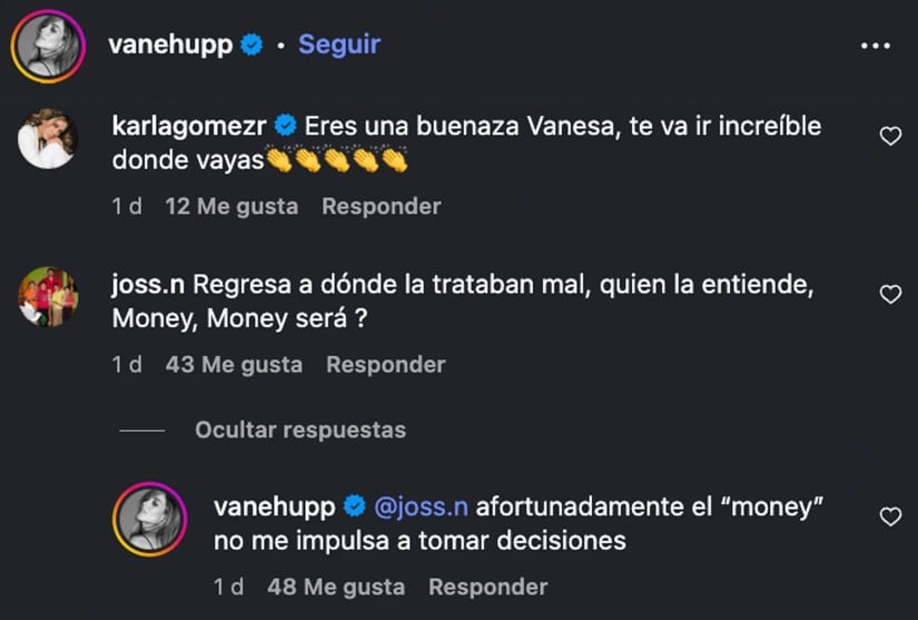 Una crítica sobre los motivos económicos de su retorno recibe una respuesta contundente de Huppenkothen, quien prioriza su vocación (Recorte)