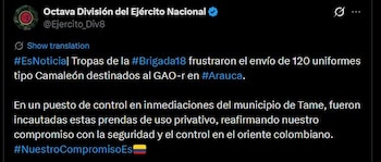 Los uniformes tipo camaleón, fabricados