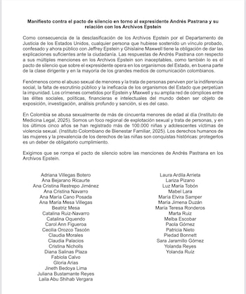 El colectivo de mujeres aseguró