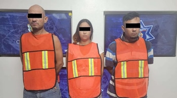 Los detenidos fueron identificados como Jorge Alfredo E. V. de 39 años, Antonio M. R. de 26 y María Fernanda F. R. de 23. (X)