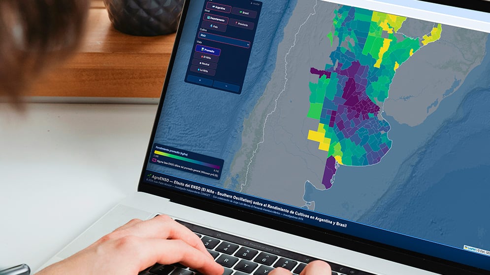AgroENSO es una herramienta digital de acceso libre que reúne 35 años de datos climáticos y rendimientos oficiales sobre el ENOS. (AgroENSO)