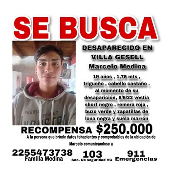 El panfleto de búsqueda de