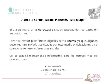 Las clases continuarán suspendidas en