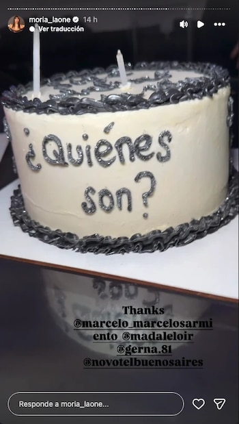 Las tortas del cumpleaños de Moria Casán incluyeron frases como “¿Quiénes son?”, “Soy el obelisco con tetas” y “El decorado se calla”