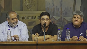 Alejandro Gramajo en el acto de la UTEP