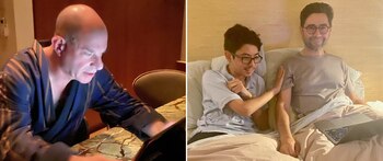 Los ganadores, tras recibir la