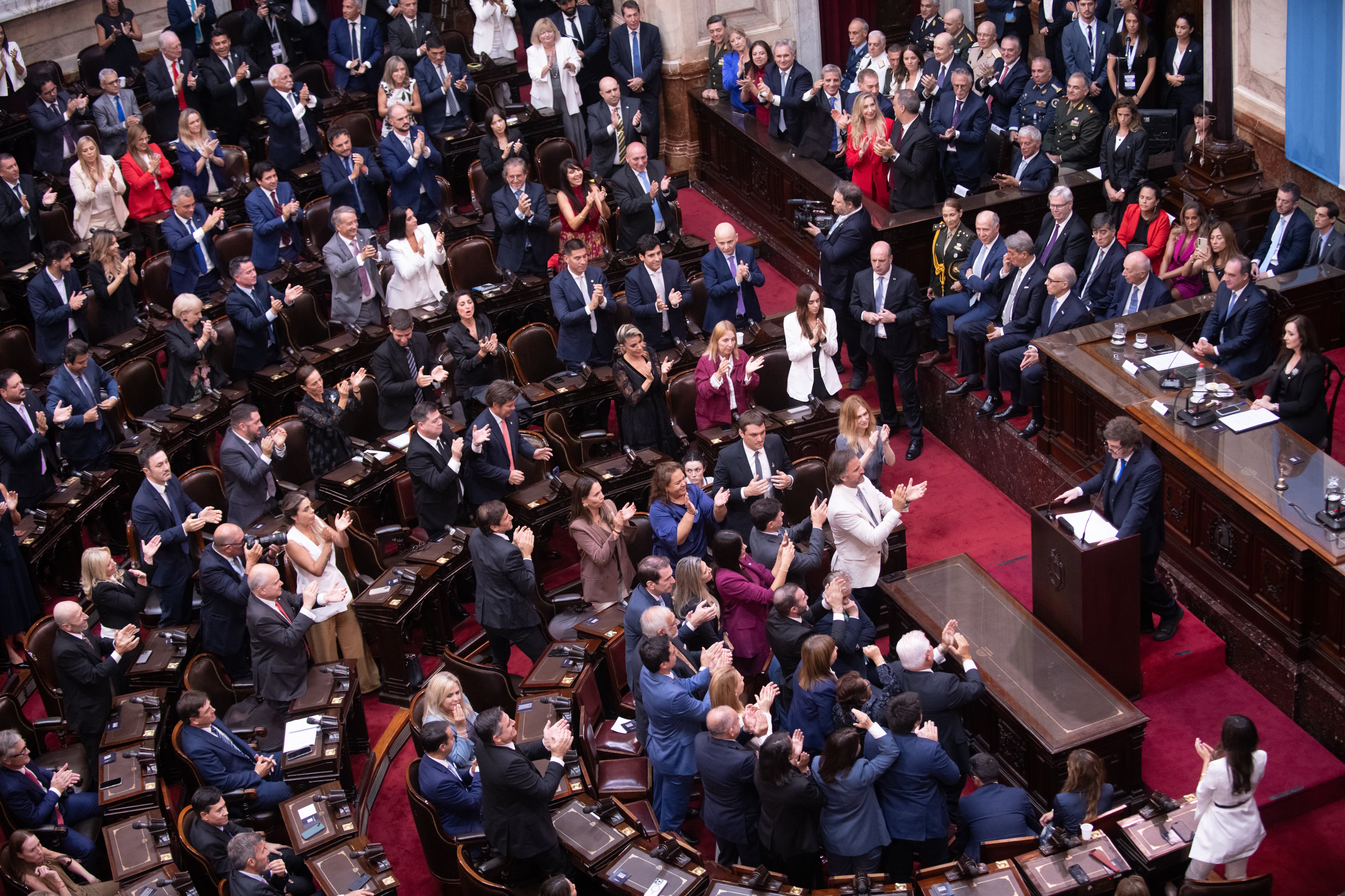 Javier Milei lanzó guiños a las alianzas legislativas y destacó la composición “reformista” del Congreso (Jaime Olivos)