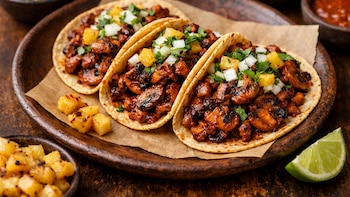 Receta de tacos de pastor con champiñones: la alternativa ideal sin carne llena de sabor y baja en calorías