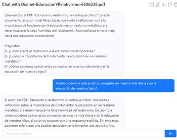 La página web de ChatPDF