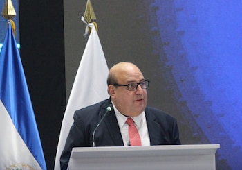 Presidente de la Asociación Salvadoreña de Industriales, Jorge Arriaza, durante la inauguración del Congreso Regional de Energía COREN 2026 en San Salvador (Cortesía: ASI).