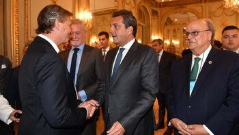 Sergio Massa, recibido por el