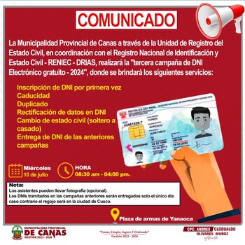 Tres municipalidades del interior del