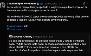 La exalcaldesa de Bogotá aseguró