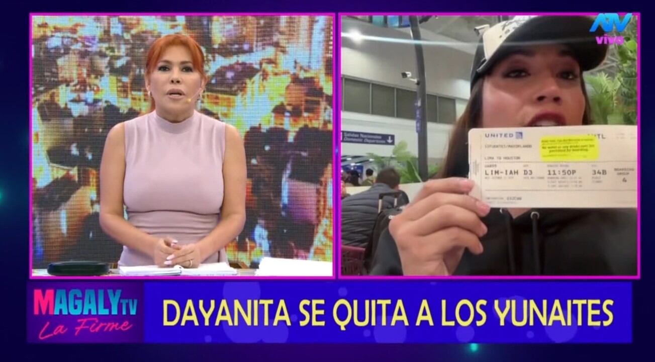 Dayanita se despide entre risas y aclaraciones: “No me voy a hacer porno, voy a hacer reír a mi público en Estados Unidos”. Infobae Perú / Captura TV - Magaly TV La Firme