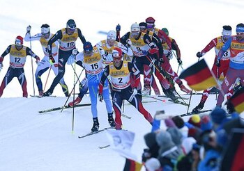 Athletes compete during the men's