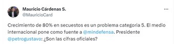 Publicación de Mauricio Cárdenas, exministro