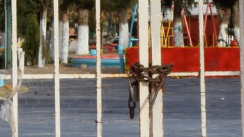 Fachada de la entrada del DIF Municipal. A pesar de que es un espacio recreativo sólo está abierto ciertos días y cuando se realizan eventos por parte del Municipio. (Foto/Luis H. Cardona)