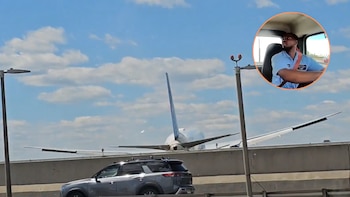 Un avión chocó con un camión al aterrizar en el aeropuerto Newark: hubo una persona herida