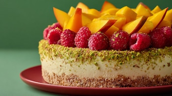 Mostachón de pistache, postre mexicano, base crujiente, cobertura cremosa, sabor a nuez. - (Imagen Ilustrativa Infobae)