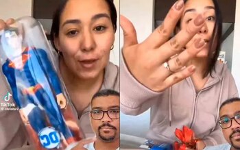 La reacción de una mujer