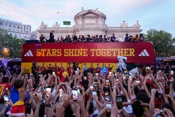 Celebraciones tras la victoria de la selección española en el Mundial 2026