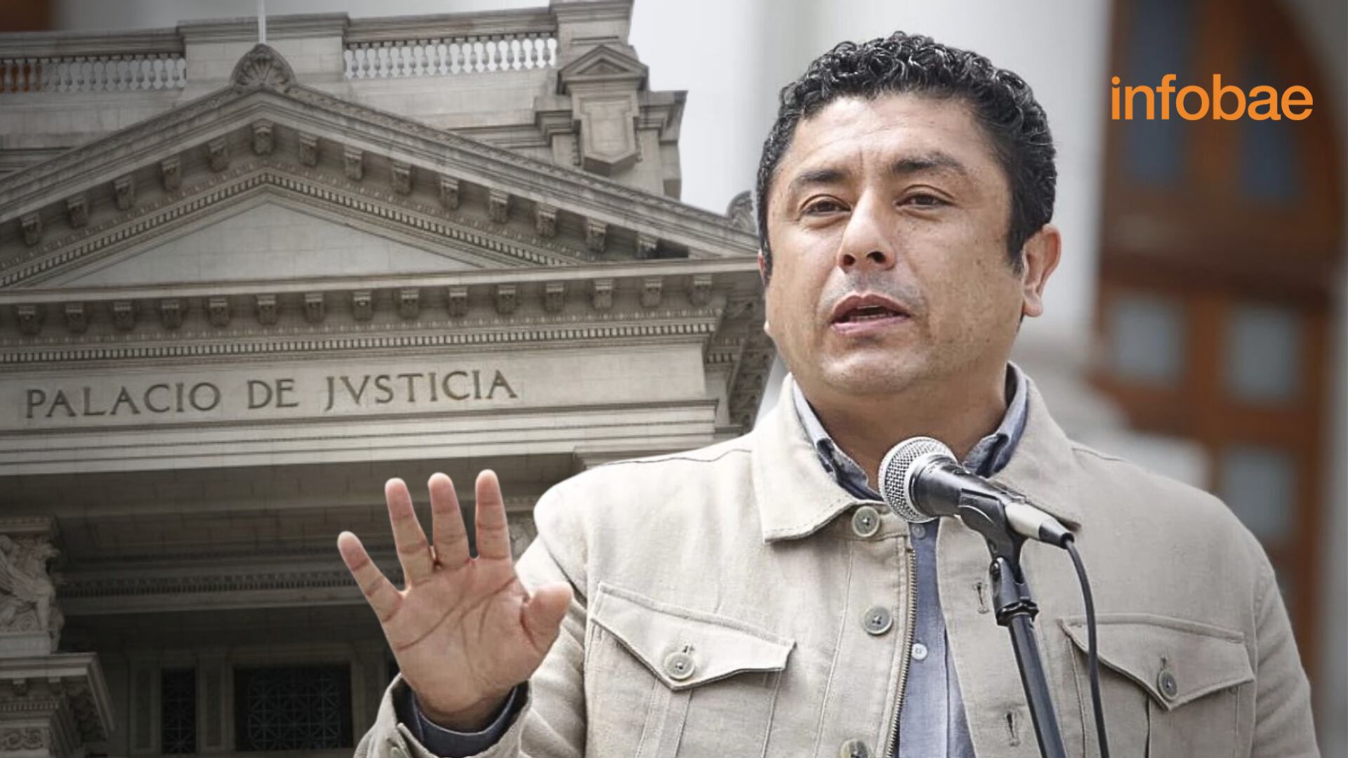 Este viernes, el Poder Judicial emitirá el veredicto sobre el juicio por terrorismo contra Guillermo Bermejo. (Composición Infobae)