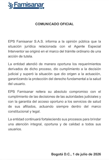 - crédito @EPS_Famisanar/X