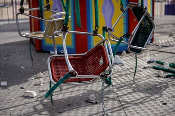 Este parque fue alcanzado por alrededor de 50 proyectiles en tres meses de guerra (REUTERS/Thomas Peter)