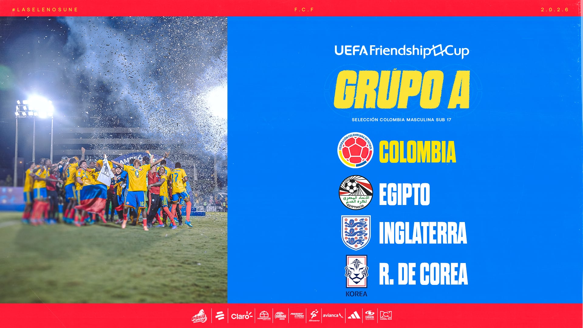 Estos son los rivales de la selección Colombia en la Uefa Friendship Cup - crédito Selección Colombia
