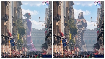 Estos son los mejores memes que dejó la Catrina Gigante del Zócalo en CDMX