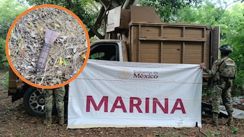 Marina destruye explosivos y neutraliza vehículo blindado en dos operativos distintos en Sinaloa
