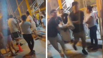 Momento del violento ataque en