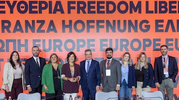 24/10/2026 El presidente del EBB del PNV y vicepresidente del Partido Demócrata Europeo (PDE), Aitor Esteban, en el Congreso del PDE en Atenas
POLITICA AUTONOMÍAS
PNV