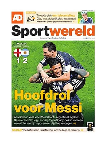 Portadas diarios del mundo Argentina vs Inglaterra
