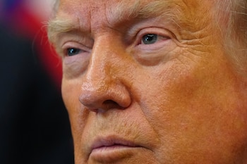 El presidente estadounidense Donald Trump en la Oficina Oval, en la Casa Blanca, en Washington, el 13 de julio del 2026
(AP foto/Julia Demaree Nikhinson)