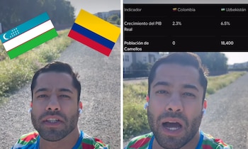El creador de contenido reveló cómo está el crecimiento de Colombia y Uzbekistán en el PIB - crédito @uzbekonea/IG