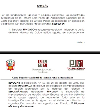 Resolución que dispuso el archivo