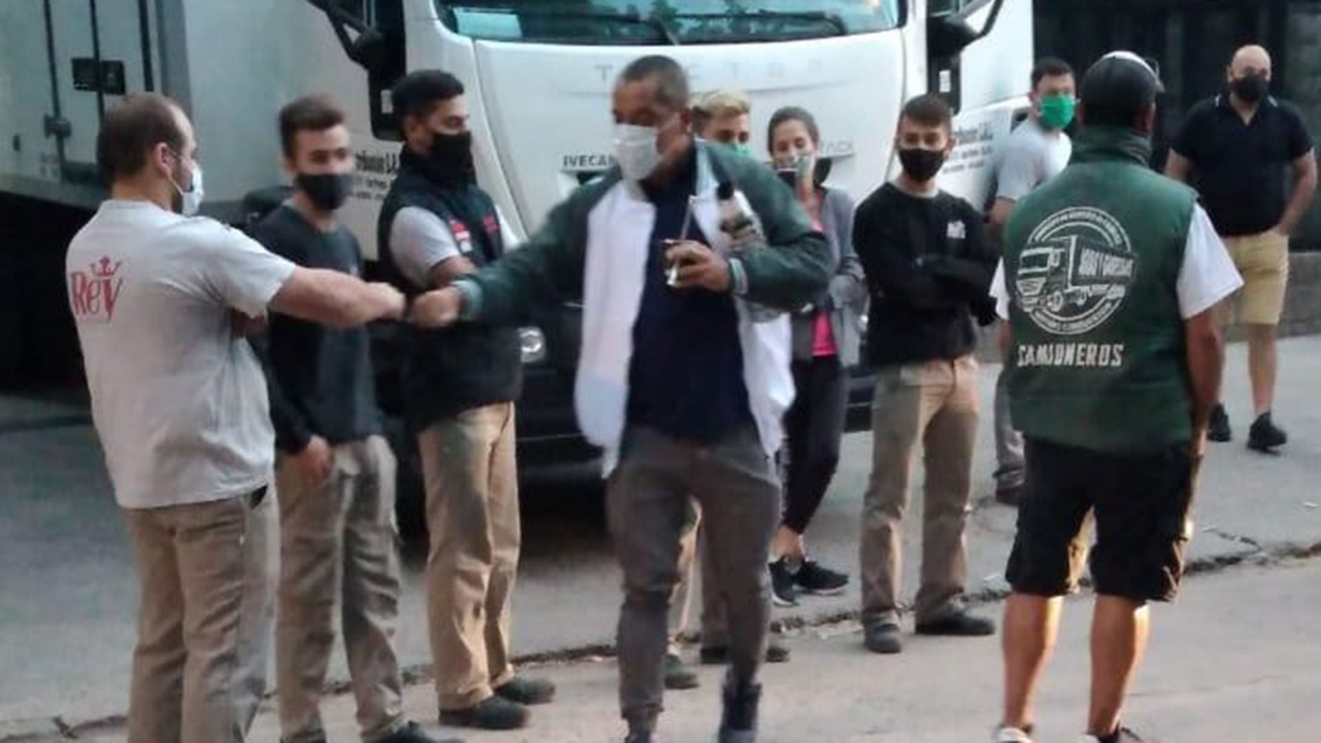 Maximiliano Cabaleyro, en el bloqueo a la Distribuidora Rey