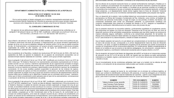 El Gobierno solicitó la suspensión de las órdenes de captura, incluidas las solicitudes de extradición, para 29 cabecillas del Clan del Golfo - crédito Presidencia de la República